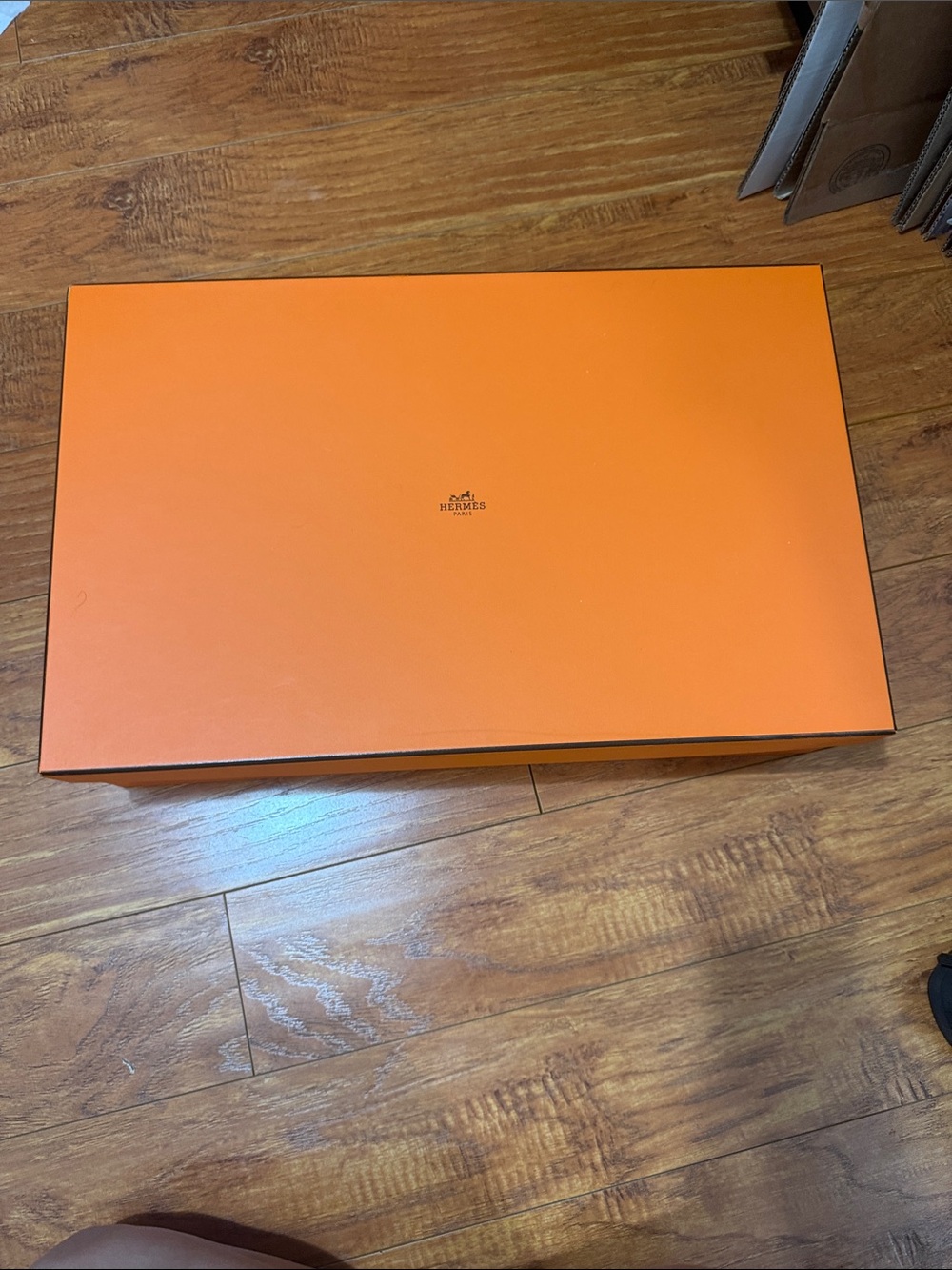 Hermes special edition box with dark blue interior.